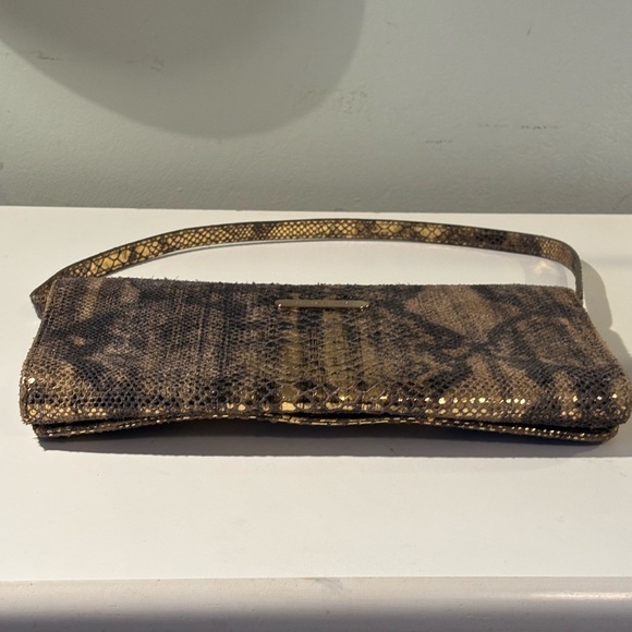 Michael Kors Leather Snake Clutch